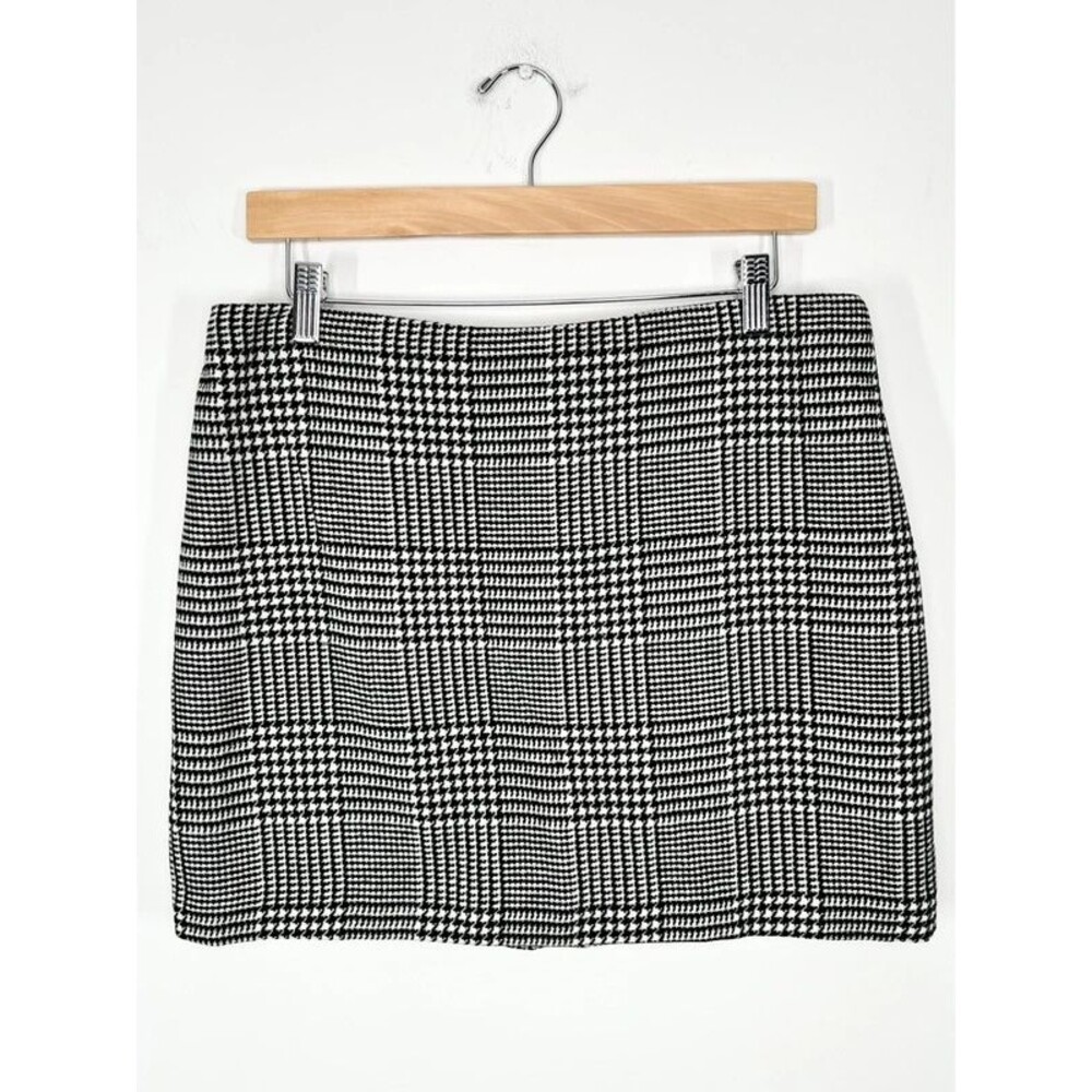 NEW H&M Plaid Houndstooth Mini Skirt 12